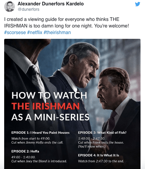 the irishman viewing guide